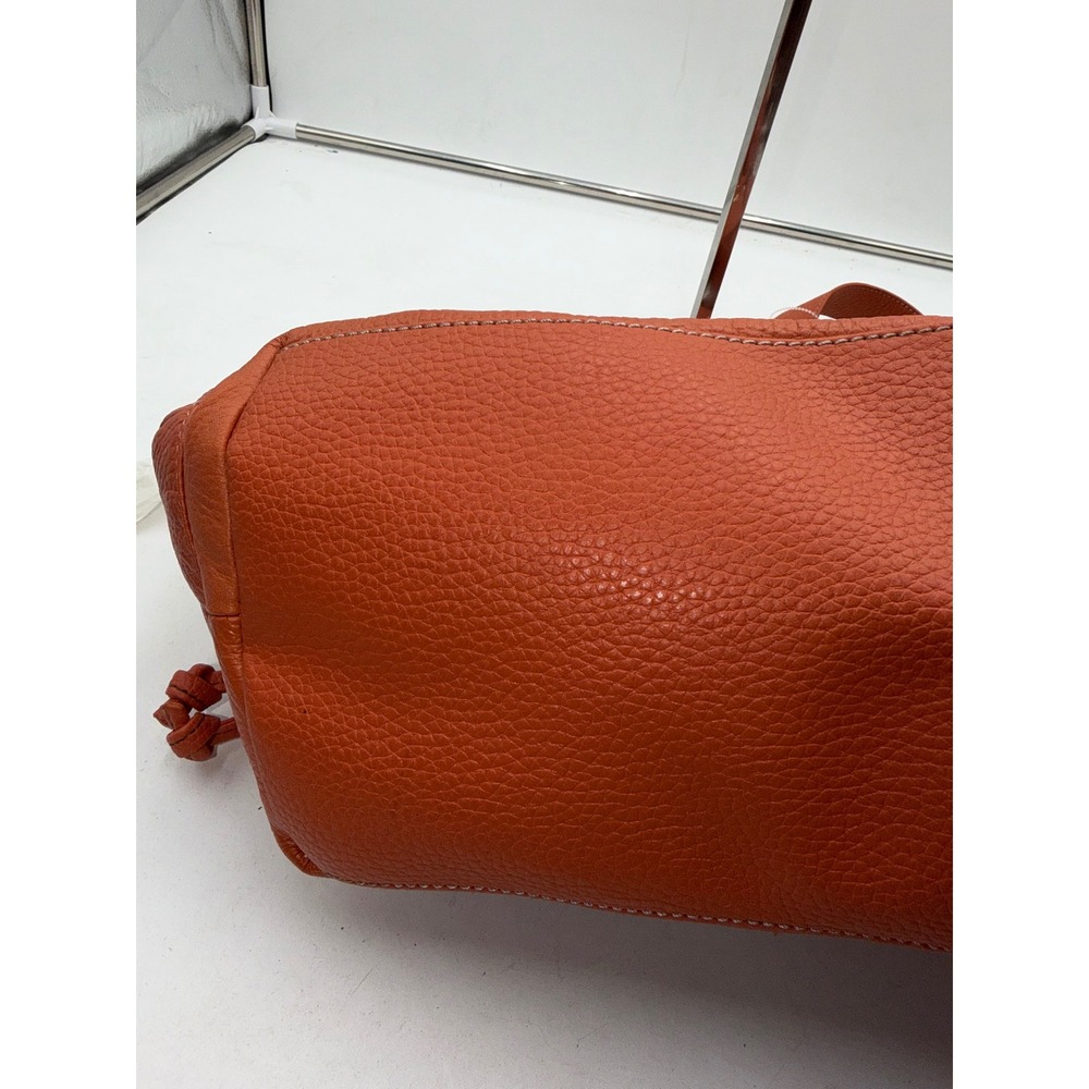 Maxx New York Burnt Orange Pebbled Leather Shoulder Bag Hobo Front Pocket NWT - Picture 11 of 12